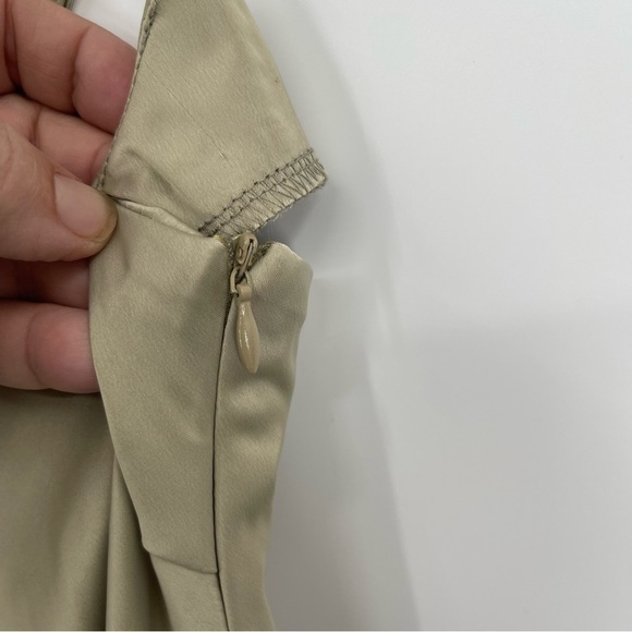 Nasty Gal Collection NWT Satin Square Neck Midi Slip Dress Size 2 Sand/tan - Picture 5 of 9